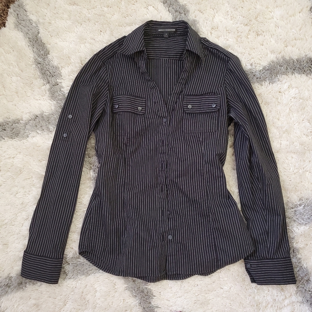 Express Design Studio Pinstriped Shirt